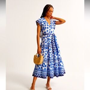 WORN ONCE Abercrombie & Fitch Tie Waist Maxi Dress Size XL